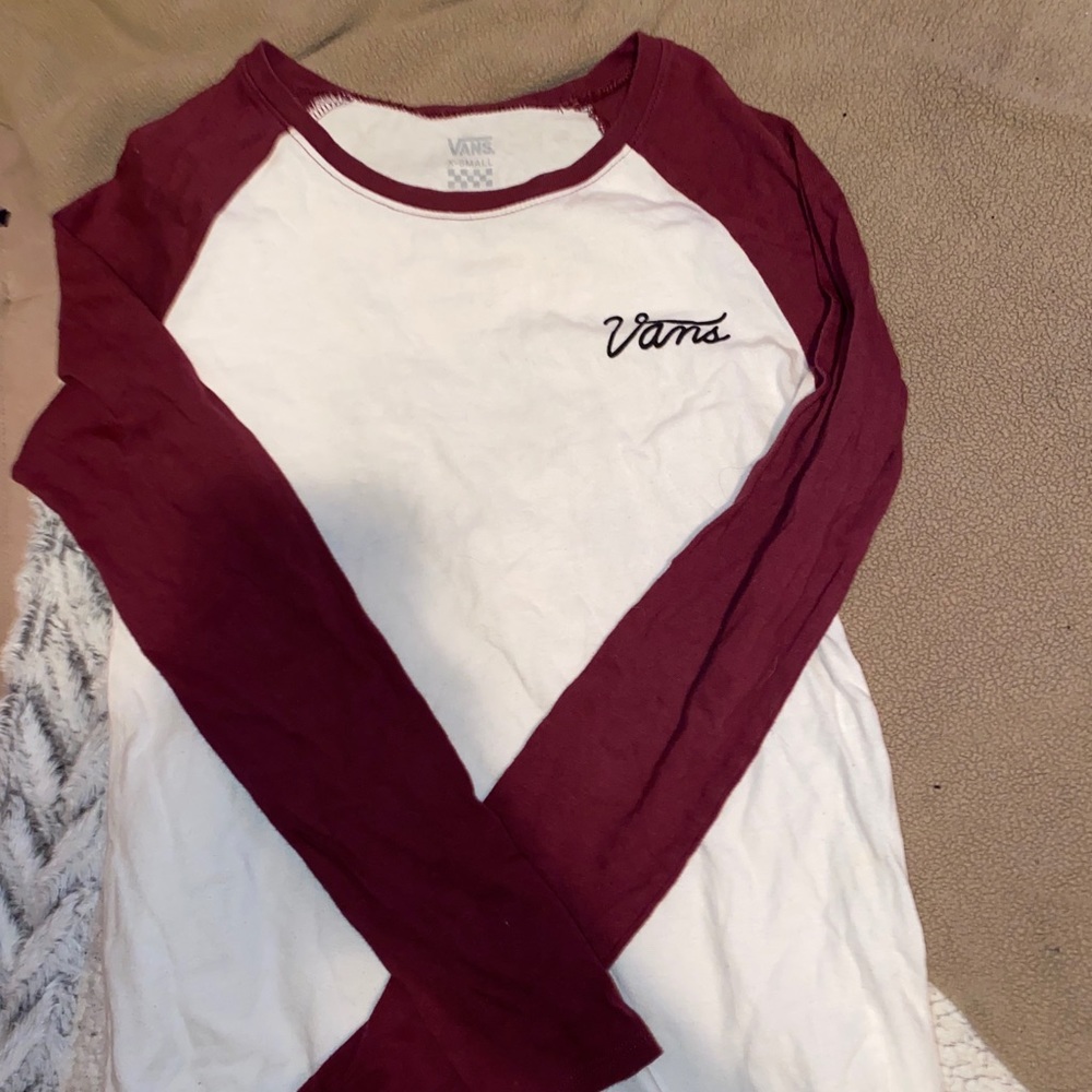 Vans Red and White Shirt